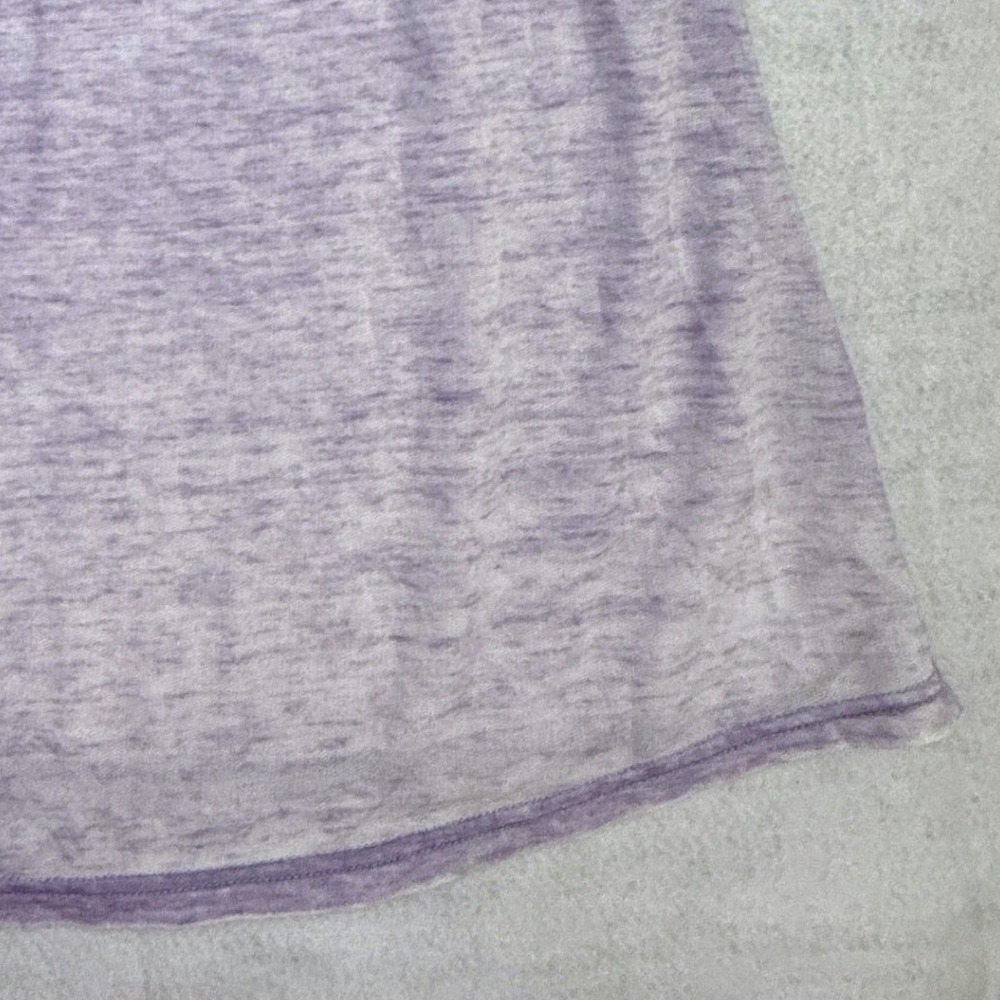 Jane and Delancey Tank Top Womens Small Purple Ruffle Trim Sleeveless Burnout - Picture 5 of 12